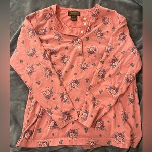 90’s Eddie Bauer floral henley